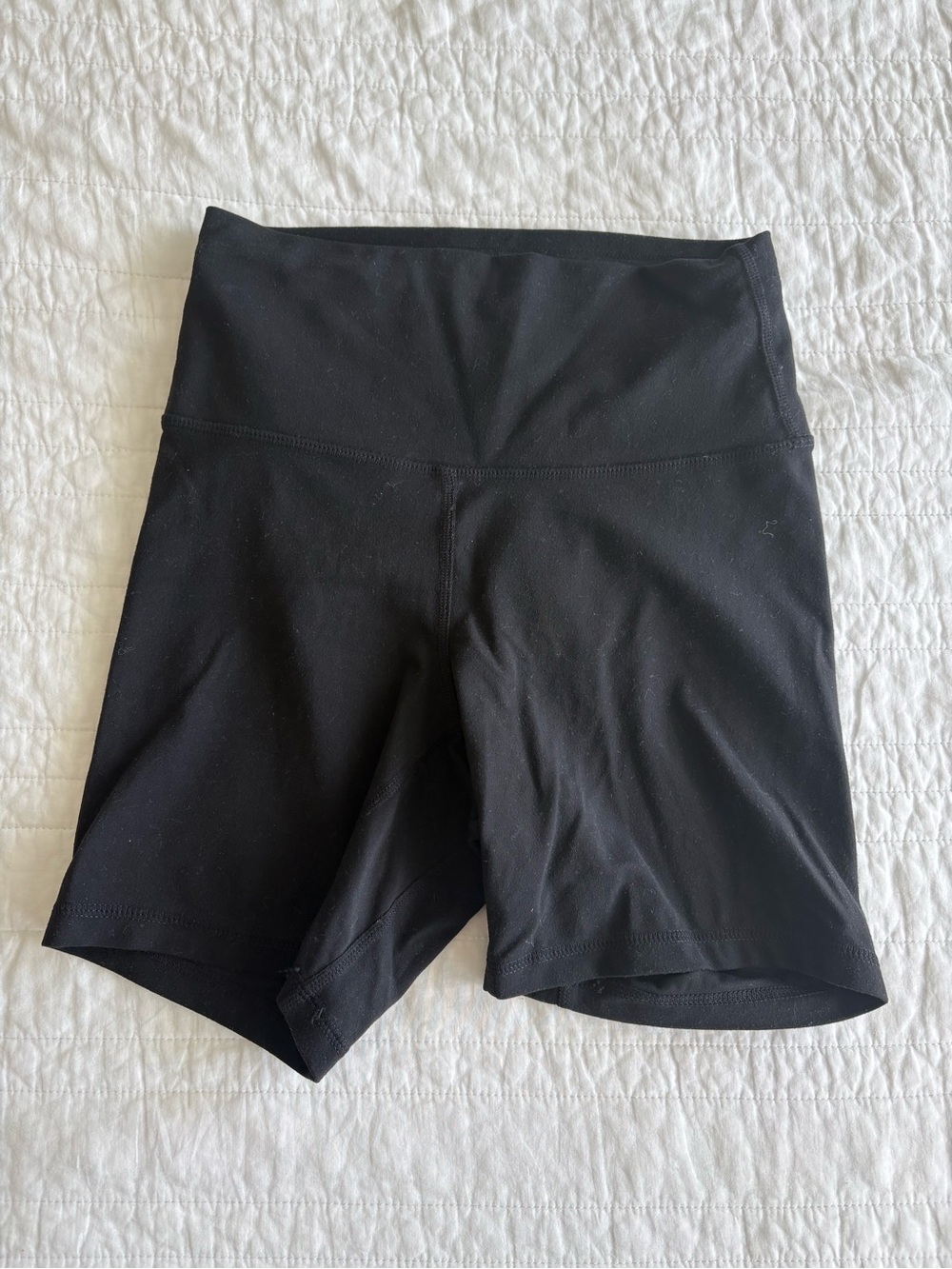 Quince Black High-Waist Bike Shorts